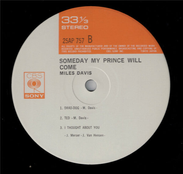 The Miles Davis Sextet - Someday My Prince Will Come (Vinyl, LP, Album, Reissue) Very Good Plus (VG+) / Very Good Plus (VG+)