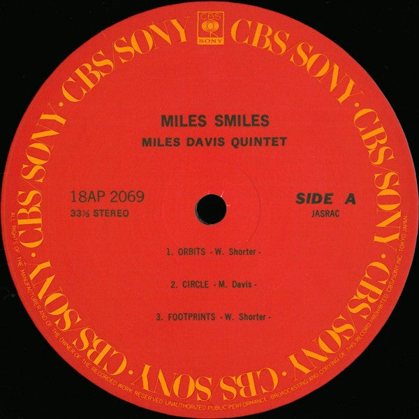 The Miles Davis Quintet - Miles Smiles = マイルス・スマイルズ (Vinyl, LP, Album, Reissue, Stereo) Very Good (VG) / Very Good Plus (VG+)