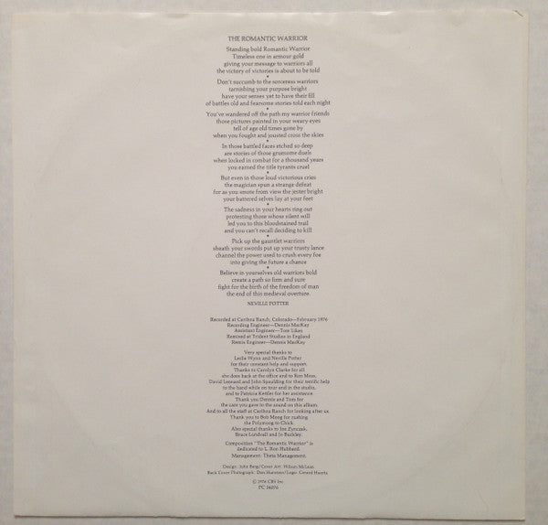 Return To Forever - Romantic Warrior (Vinyl, LP, Album) Good Plus (G+) / Very Good (VG)