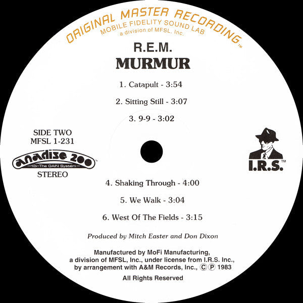 REM - Murmur (Vinyl, LP, Album, Limited Edition, Numbered, Reissue, Remastered, Stereo) Mint (M) / Mint (M)