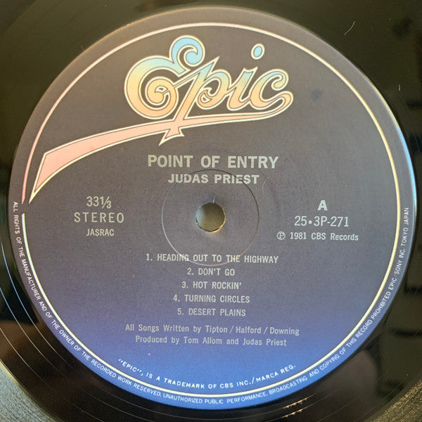 Judas Priest - Point Of Entry (Vinyl, LP, Album, Stereo)