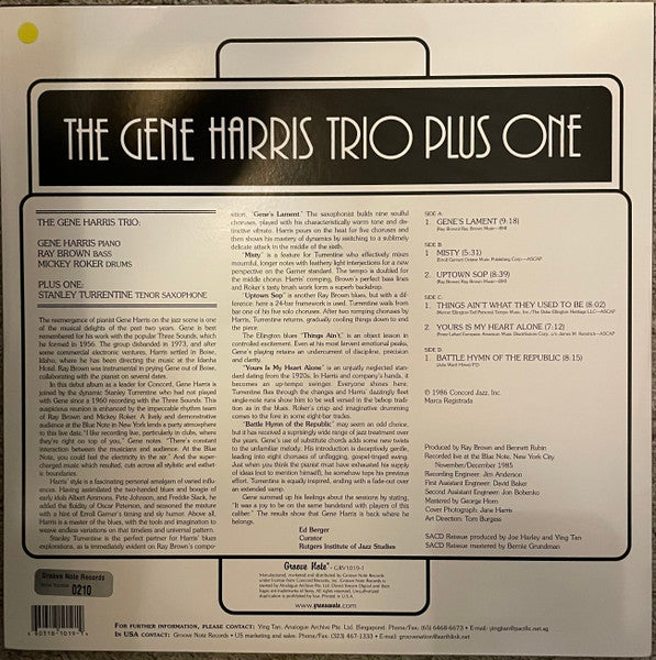 The Gene Harris Trio Plus One - The Gene Harris Trio Plus One (2xVinyl, LP, 45 RPM, Reissue) Near Mint (NM or M-) / Near Mint (NM or M-)