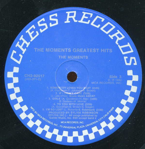 The Moments - The Moments Greatest Hits (2xVinyl, LP, Compilation, Reissue) Very Good Plus (VG+) / Very Good (VG)
