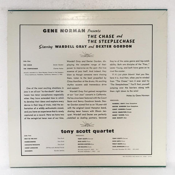 Wardell Gray - The Chase And The Steeplechase (Vinyl, LP, Compilation, Reissue, Mono) Near Mint (NM or M-) / Very Good Plus (VG+)