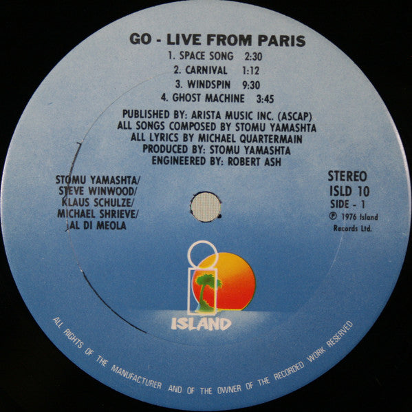 Stomu Yamashta's Go - Go Live From Paris (2xVinyl, LP, Album) Very Good (VG) / Very Good (VG)