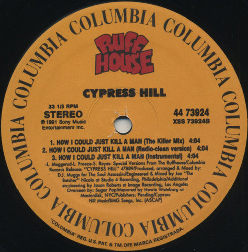 Cypress Hill - The Phuncky Feel One / How I Could Just Kill A Man (12", 33 ⅓ RPM, Single, Unofficial Release, Stereo) - Very Good (VG) / Very Good Plus (VG+)