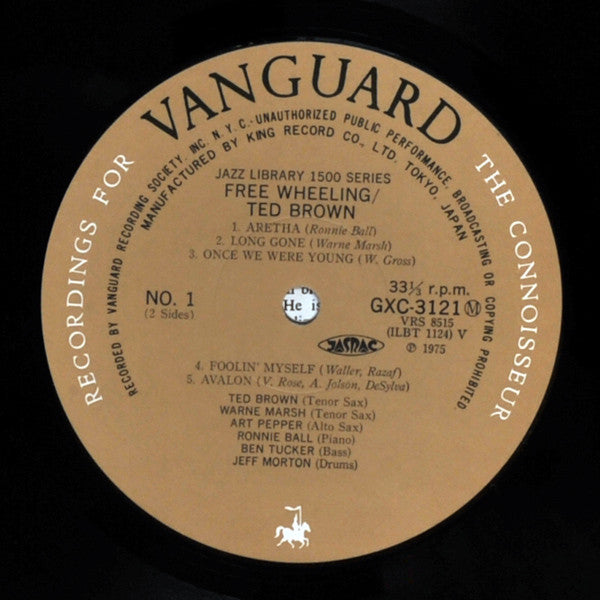 The Ted Brown Sextet - Free Wheeling (Vinyl, LP, Album, Reissue) Very Good Plus (VG+) / Very Good (VG)