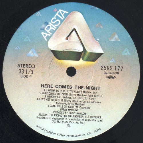 Barry Manilow - Here Comes The Night (Vinyl, LP, Album, Stereo) Very Good Plus (VG+) / Very Good Plus (VG+)