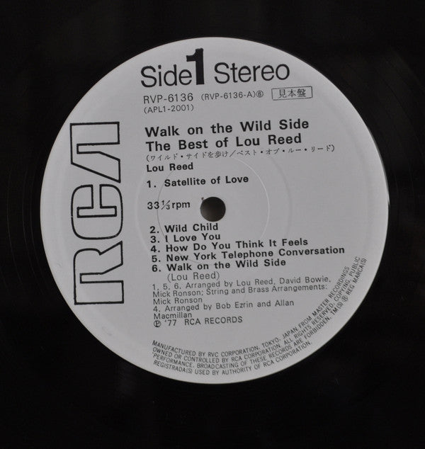 Lou Reed - Walk On The Wild Side - The Best Of Lou Reed (Vinyl, LP, Compilation, Promo) Very Good Plus (VG+) / Very Good (VG)
