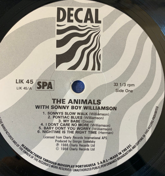 The Animals - The Animals With Sonny Boy Williamson (Vinyl, LP, Compilation) Very Good Plus (VG+) / Very Good Plus (VG+)
