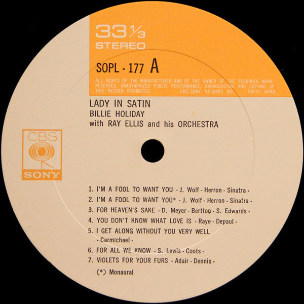Billie Holiday - Lady In Satin (Vinyl, LP, Album, Reissue, Stereo) Very Good Plus (VG+) / Very Good Plus (VG+)