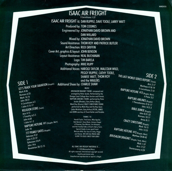 Isaac Air Freight - Fun In The Son (Vinyl, LP, Album, Stereo) Very Good (VG) / Good Plus (G+)