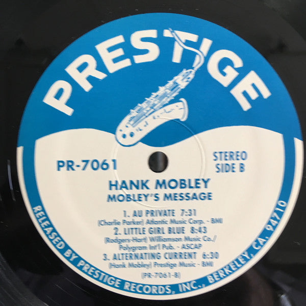 Hank Mobley - Mobley's Message (Vinyl, LP, Album, Reissue, Stereo) Near Mint (NM or M-) / Near Mint (NM or M-)