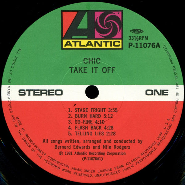 Chic - Take It Off (Vinyl, LP, Album) Very Good Plus (VG+) / Very Good Plus (VG+)