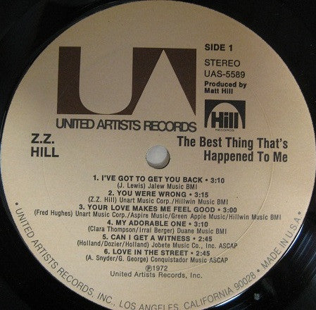 Z.Z. Hill - The Best Thing That's Happened To Me (Vinyl, LP, Album) Very Good (VG) / Very Good (VG)