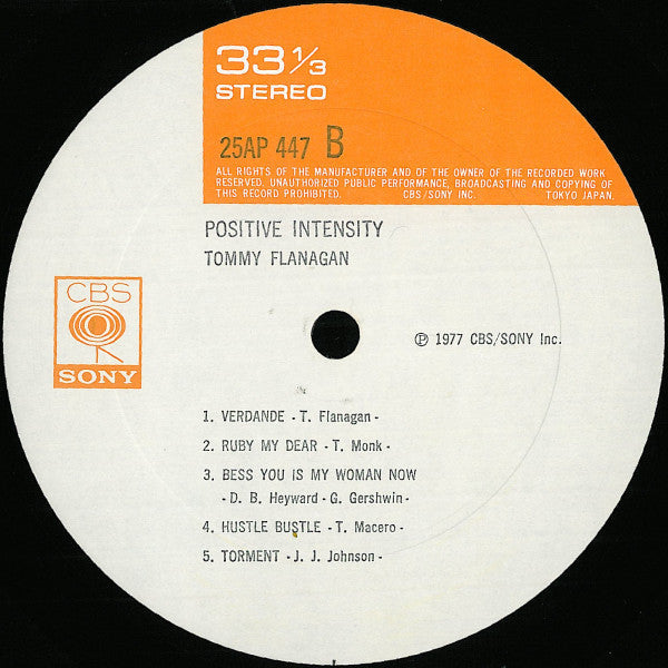 Tommy Flanagan - Positive Intensity (Vinyl, LP, Album)