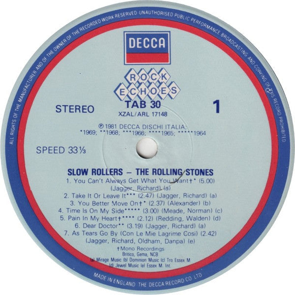 The Rolling Stones - Slow Rollers (Vinyl, LP, Compilation)