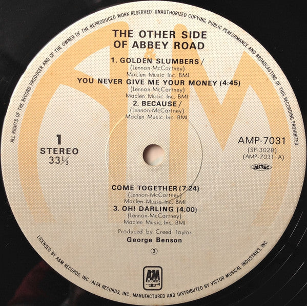 George Benson - The Other Side Of Abbey Road (Vinyl, LP, Album, Reissue, Stereo) Very Good (VG) / Very Good (VG)