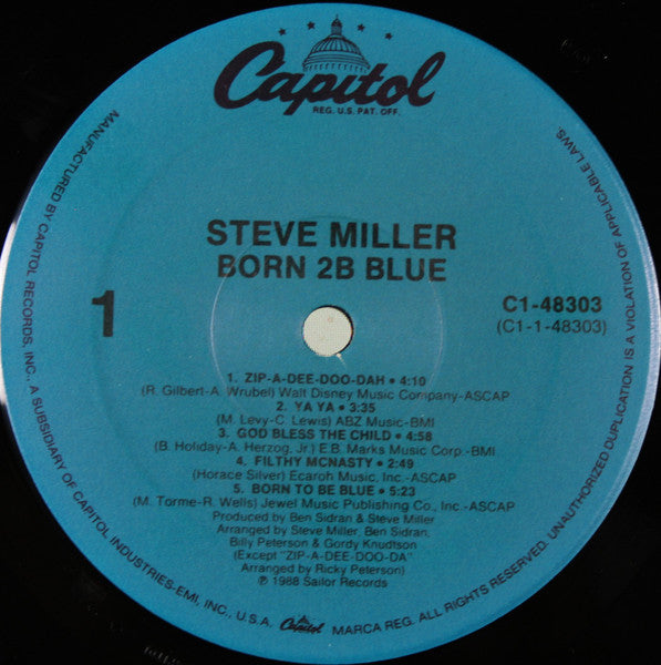 Steve Miller - Born 2B Blue (Vinyl, LP, Album) Good Plus (G+) / Very Good Plus (VG+)