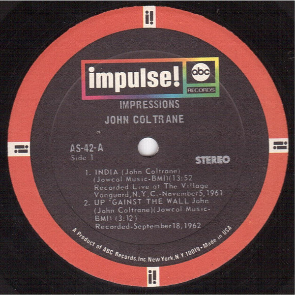 John Coltrane - Impressions (Vinyl, LP, Album, Repress, Stereo)