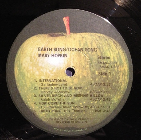 Mary Hopkin - Earth Song / Ocean Song (Vinyl, LP, Album) Very Good Plus (VG+) / Very Good Plus (VG+)