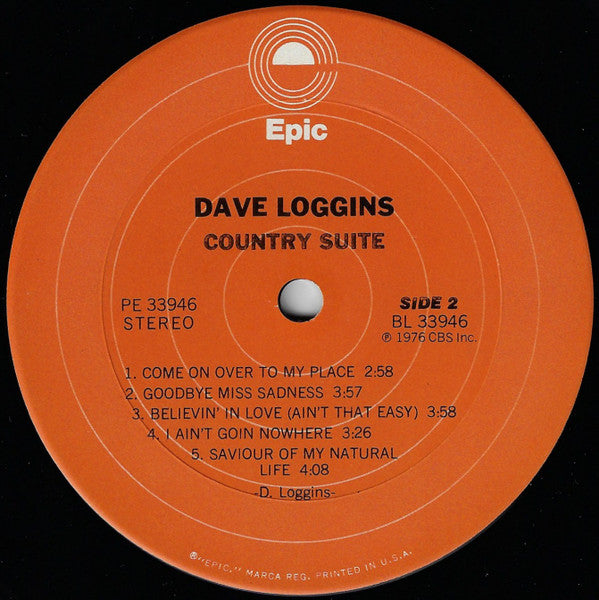 Dave Loggins - Country Suite (Vinyl, LP, Album, Stereo) Very Good (VG) / Very Good Plus (VG+)