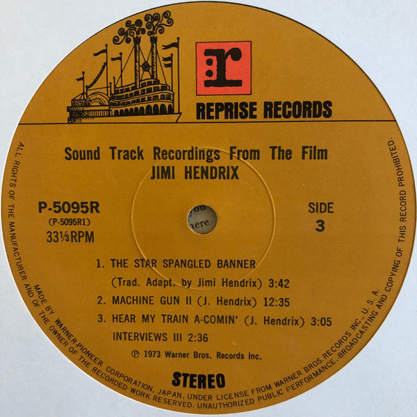 Jimi Hendrix - Sound Track Recordings From The Film "Jimi Hendrix" ...