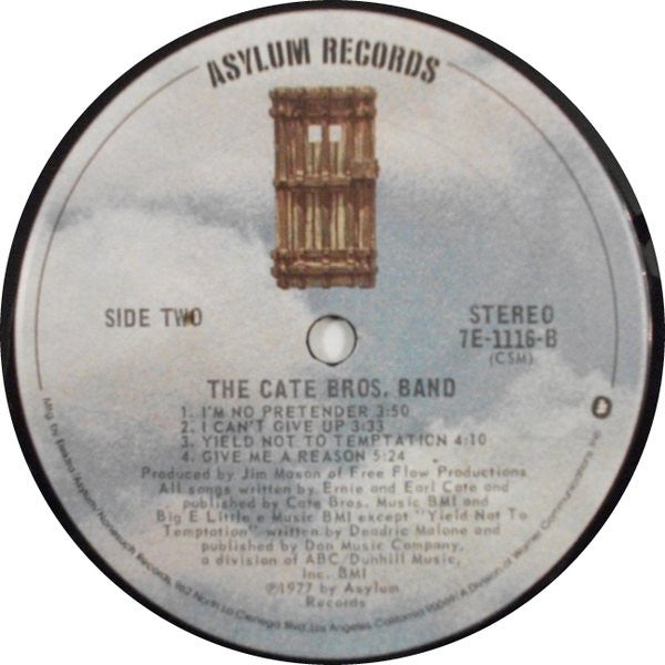 Cate Bros. Band - The Cate Bros. Band (Vinyl, LP, Album, Stereo) Good Plus (G+) / Very Good (VG)