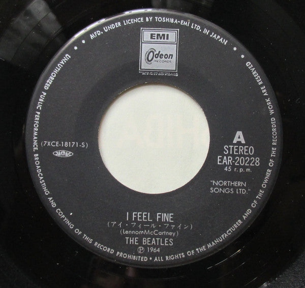 The Beatles - アイ・フィール・ファイン = I Feel Fine / シーズ・ア・ウーマン = She's A Woman (Vinyl, 7", 45 RPM, Single, Reissue) Very Good Plus (VG+) / Very Good Plus (VG+)