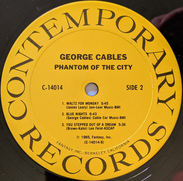 George Cables - Phantom Of The City (Vinyl, LP, Album)