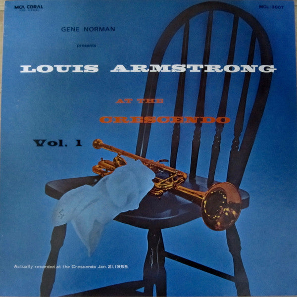 Louis Armstrong - At The Crescendo Vol. 1 (Vinyl, LP, Album, Reissue, Mono) Good Plus (G+) / Very Good Plus (VG+)