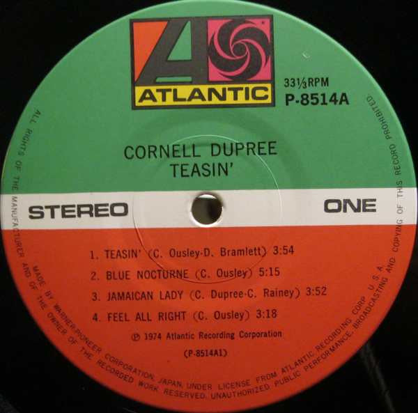 Cornell Dupree - Teasin' (Vinyl, LP, Album) Very Good Plus (VG+) / Very Good (VG)