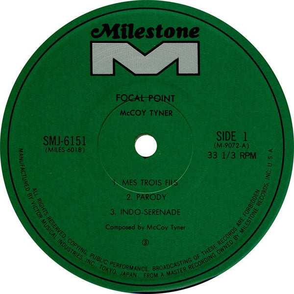 McCoy Tyner - Focal Point (Vinyl, LP, Album) Very Good (VG) / Very Good Plus (VG+)