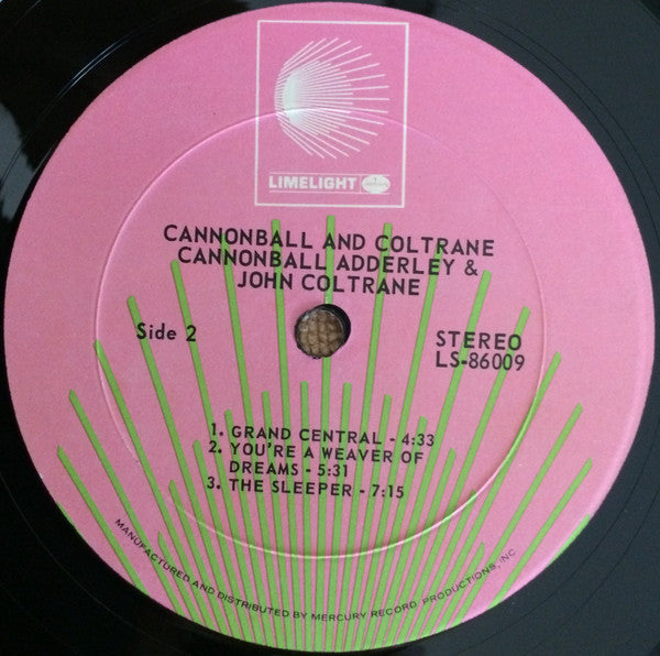 Cannonball Adderley - Cannonball & Coltrane (Vinyl, LP, Album, Reis...