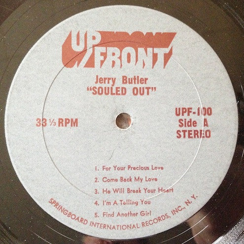 Jerry Butler - Souled Out (Vinyl, LP, Album, Stereo) Very Good (VG) / Good Plus (G+)