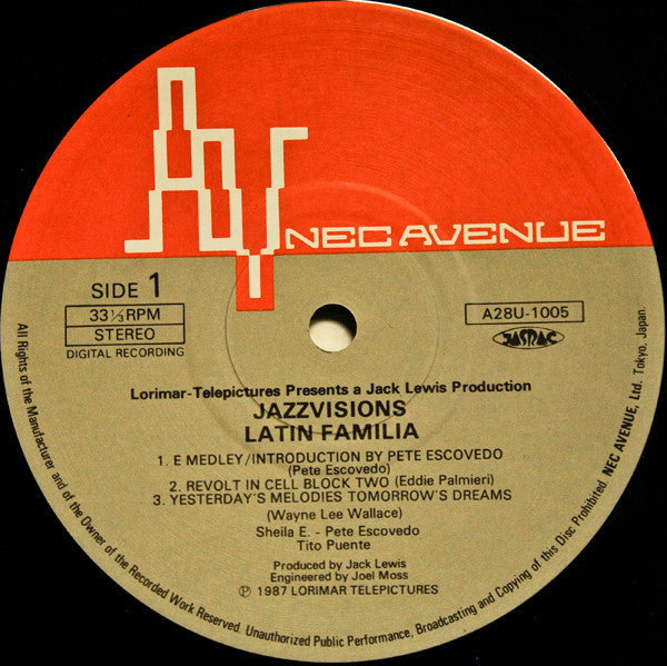Sheila E. - Latin Familia (Vinyl, LP, Album) Near Mint (NM or M-) / Very Good (VG)