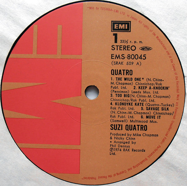 Suzi Quatro - Quatro (Vinyl, LP, Album)