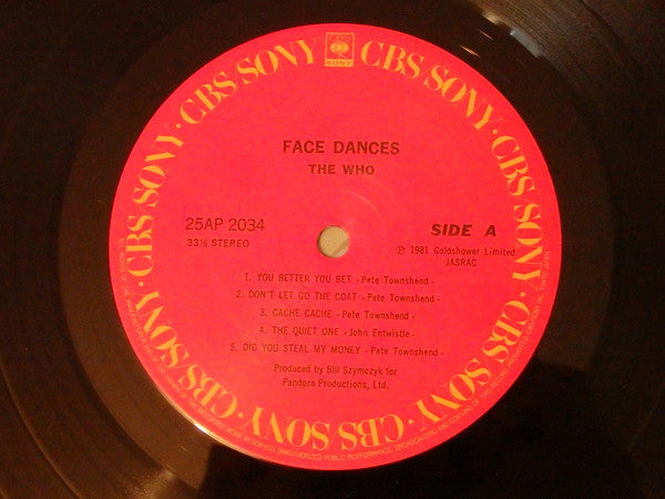 The Who - Face Dances (Vinyl, LP, Album) Very Good Plus (VG+) / Very Good Plus (VG+)