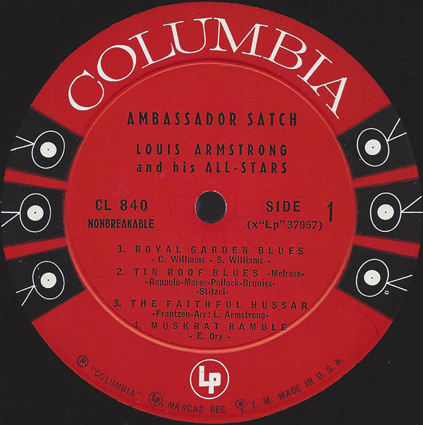 Louis Armstrong And His All-Stars - Ambassador Satch (Vinyl, LP, Album, Mono) Very Good (VG) / Good Plus (G+)