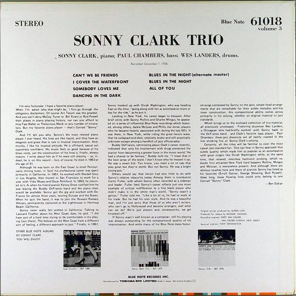 Sonny Clark Trio - Sonny Clark Trio Volume 3 (Vinyl, LP, Album, Lim...