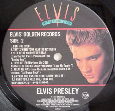 Elvis Presley - Elvis' Golden Records (Vinyl, LP, Compilation, Reissue, Mono) Very Good Plus (VG+) / Near Mint (NM or M-)