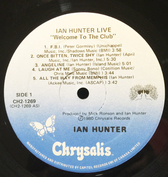 Ian Hunter - Welcome To The Club - Live (2xVinyl, LP, Album) Very Good Plus (VG+) / Very Good Plus (VG+)