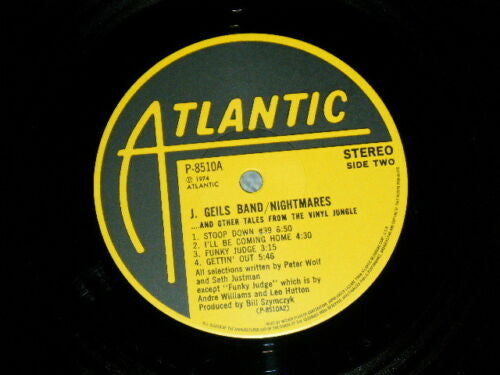 The J. Geils Band - Nightmares ...And Other Tales From The Vinyl Jungle (Vinyl, LP, Album) Very Good Plus (VG+) / Very Good (VG)