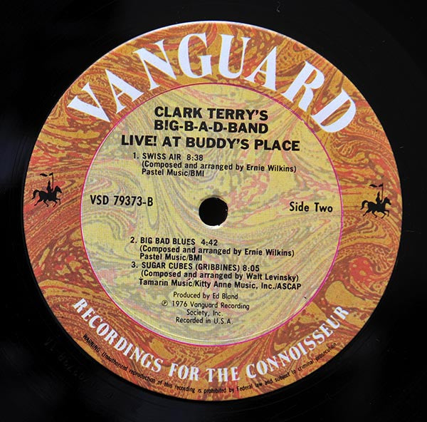 Clark Terry's Big Bad Band - Big-B-A-D-Band Live! At Buddy's Place (Vinyl, LP, Album) Very Good (VG) / Very Good (VG)