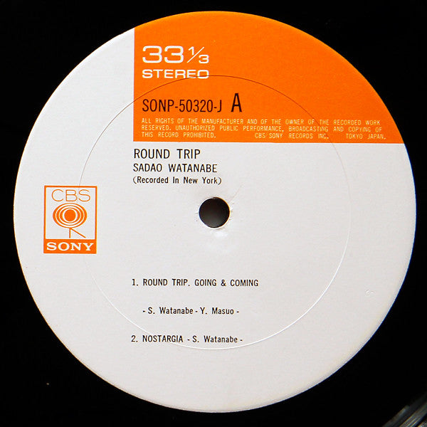Sadao Watanabe - Round Trip (Vinyl, LP, Album, Stereo) Very Good Plus (VG+) / Very Good (VG)