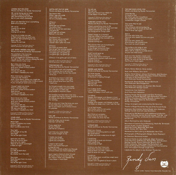 Randy Vanwarmer - Warmer (Vinyl, LP, Album)