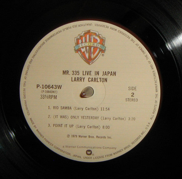 Larry Carlton - Mr. 335 - Live In Japan = ライヴ・イン・ジャパン (Vinyl, LP, A...