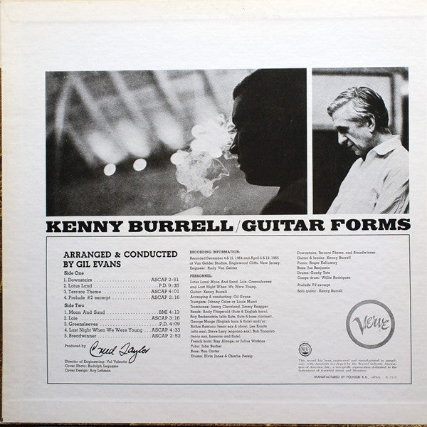Kenny Burrell - Guitar Forms (Vinyl, LP, Album, Reissue, Stereo)