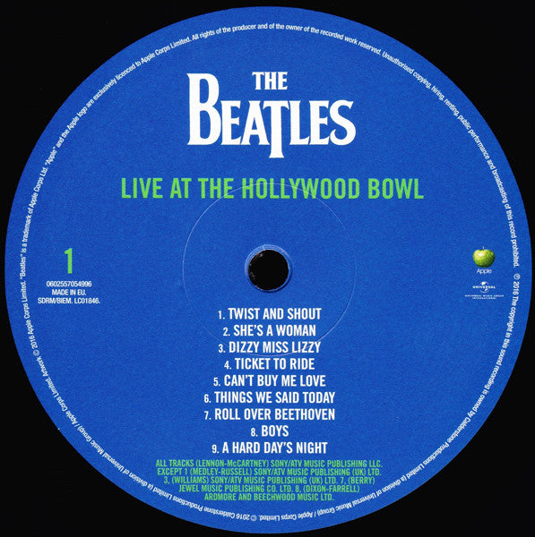 The Beatles - Live At The Hollywood Bowl (Vinyl, LP, Album, Remastered) Mint (M) / Mint (M)