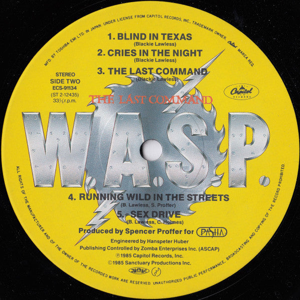 W.A.S.P. - The Last Command (Vinyl, LP, Album) Near Mint (NM or M-) / Near Mint (NM or M-)